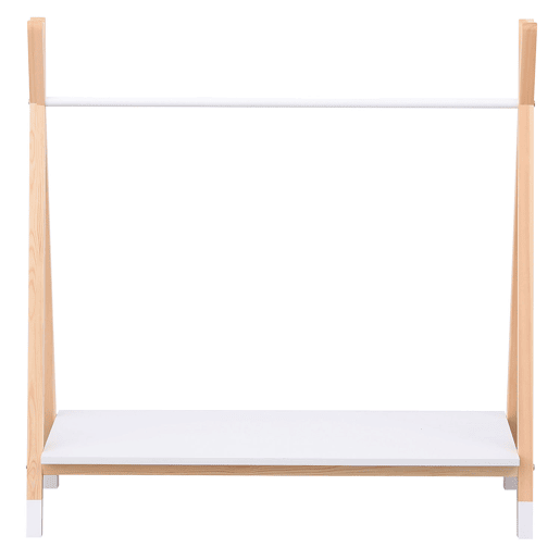 Perchero LOU de madera en color blanco para niños