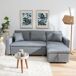 Sofá cama esquinero de 3 plazas CLARK Sofá cama esquinero de 3 plazas CLARK Gris
