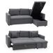 Sofá cama esquinero de 3 plazas CLARK Sofá cama esquinero de 3 plazas CLARK Gris