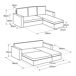 Sofá cama esquinero de 3 plazas CLARK Sofá cama esquinero de 3 plazas CLARK Gris
