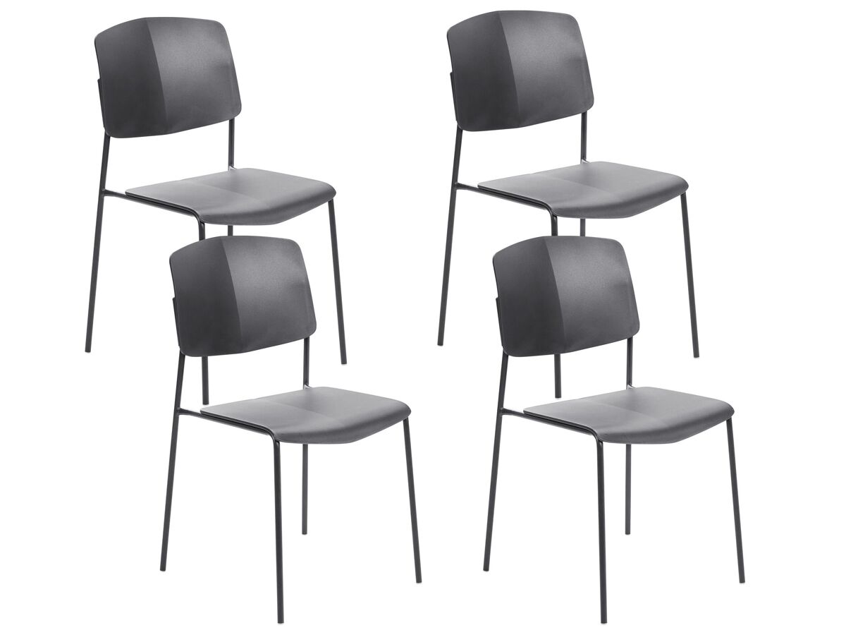 Conjunto de sillas de comedor ASTORIA Beliani Negro