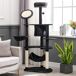 Árbol para Gato Aglomerado de Madera, Felpa y Sisal PawHut Árbol para Gato Aglomerado de Madera, Felpa y Sisal PawHut Gris
