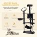 Árbol para Gato Aglomerado de Madera, Felpa y Sisal PawHut Árbol para Gato Aglomerado de Madera, Felpa y Sisal PawHut Gris