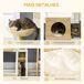 Árbol para Gatos Aglomerado de Madera, Totora, Poliéster PawHut Árbol para Gatos Aglomerado de Madera, Totora, Poliéster PawHut Marron