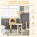 Árbol para Gatos Aglomerado de Madera, Totora, Poliéster PawHut Árbol para Gatos Aglomerado de Madera, Totora, Poliéster PawHut Marron