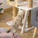 Árbol para Gatos Aglomerado de Madera, Totora, Poliéster PawHut Árbol para Gatos Aglomerado de Madera, Totora, Poliéster PawHut Marron
