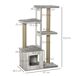 Árbol para Gato Aglomerado de Madera, Felpa y Yute PawHut Árbol para Gato Aglomerado de Madera, Felpa y Yute PawHut Gris
