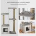 Árbol para Gato Aglomerado de Madera, Felpa y Yute PawHut Árbol para Gato Aglomerado de Madera, Felpa y Yute PawHut Gris