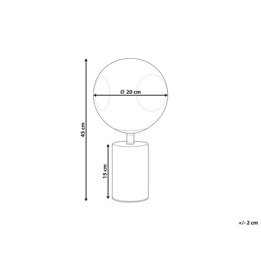 Beliani Candeeiro de mesa BOYD Beliani Candeeiro de mesa BOYD