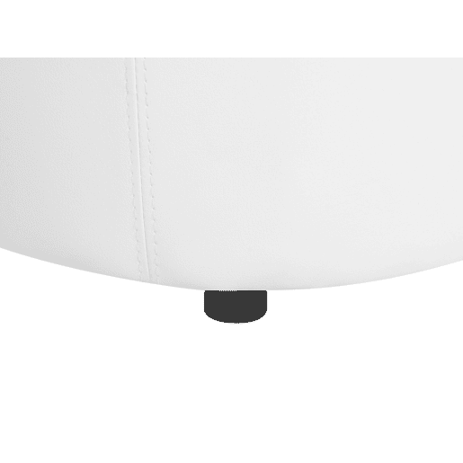 Pufe com arrumação MARYLAND Pele sintética Branco 38 cm 38 cm 40 cm