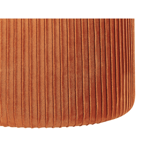 Conjunto de 2 tamboretes com arrumação CAMDENTON Veludo Laranja 3631 cm 3631 cm 4438 cm