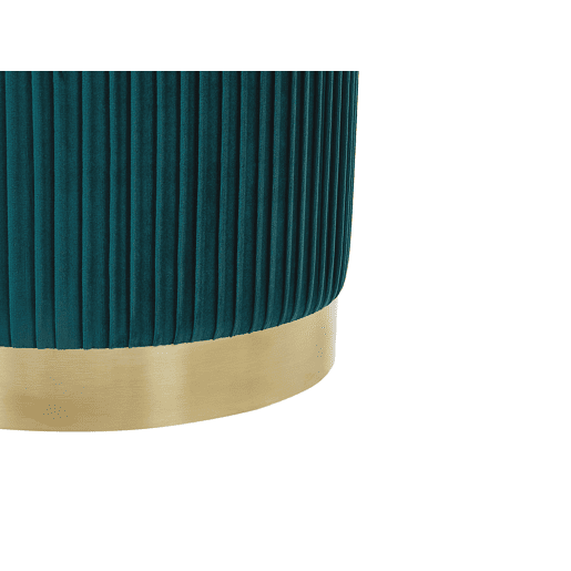 Conjunto de 2 tamboretes com arrumação MIRAMAR Veludo Azul esverdeado 3531 cm 3531 cm 4439 cm