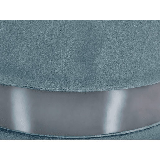 Conjunto de 2 tamboretes com arrumação DORIS Veludo Azul 3530 cm 3530 cm 4436 cm