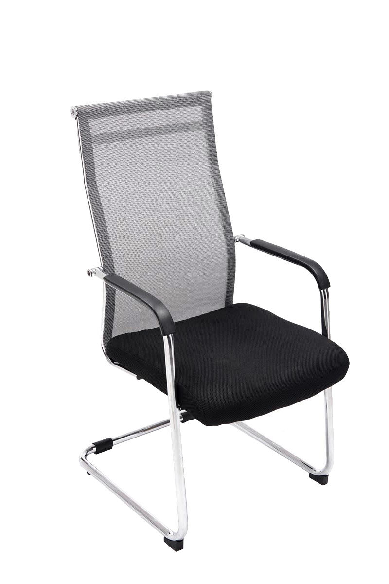 Silla de conferencia brenda asiento de forma ergonómica con reposabrazos color gris