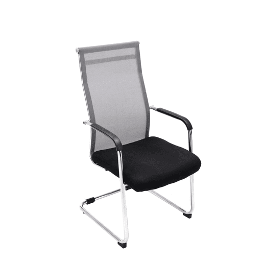 Cadeira de conferência Brenda assento ergonómico com apoios de braços Cor Cinzento