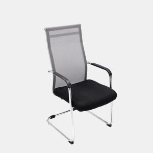 Cadeira de conferência Brenda assento ergonómico com apoios de braços Cor Cinzento