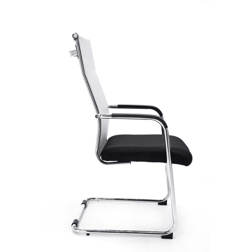Cadeira de conferência Brenda assento ergonómico com apoios de braços Cor Cinzento