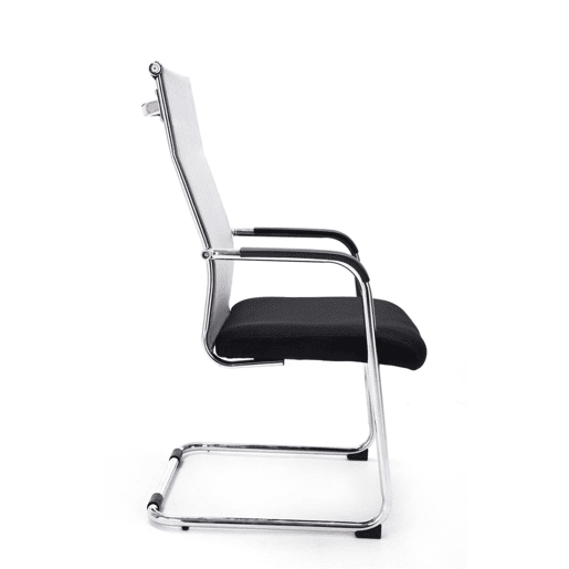 Conjunto de 2 cadeiras de conferência Cadeira Brenda articulada com assento e apoios de braços ergonómicos 55x62x106,5 cm (LxLxA) Cor Cinzento