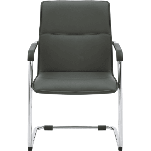 Conjunto de 2 cadeiras de conferência Assento ergonómico de Seattle com apoios para os braços e base metálica robusta Cor Cinzento