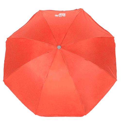 Guarda-sol Ø180 cm com mastro basculante e proteção UV50 vermelho Aktive