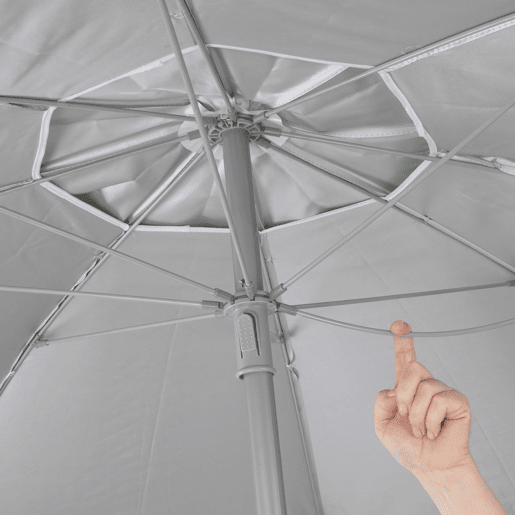 Guarda-sol Ø180 cm com mastro basculante e proteção UV50 vermelho Aktive