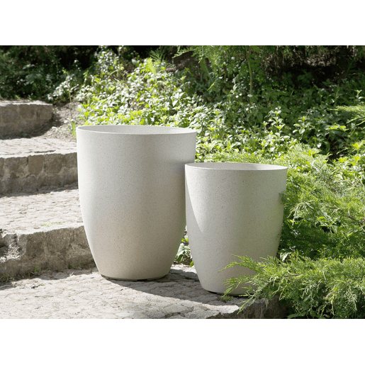 Conjunto de 2 vasos para plantas CROTON 35 cm Branco creme