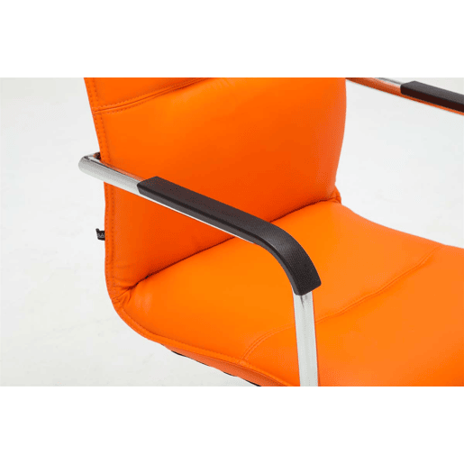 Cadeira para visitantes Seattle com assento ergonómico e apoios para os braços 56x60x92cm Cor Laranja
