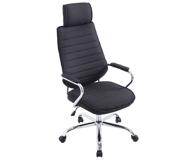 Silla de oficina rako asiento ergonómico y reposabrazos 60x67x117 cm color negro