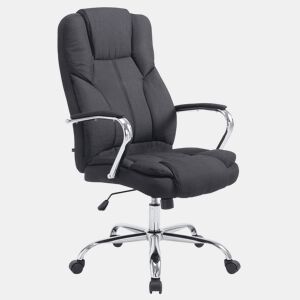 Cadeira de escritório XXL em tecido Xanthos com assento ergonómico e apoios de braços 62x70x115cm Cor Preto