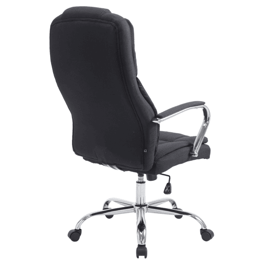 Cadeira de escritório XXL em tecido Xanthos com assento ergonómico e apoios de braços 62x70x115cm Cor Preto