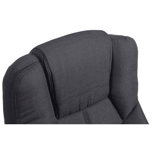 Cadeira de escritório XXL em tecido Xanthos com assento ergonómico e apoios de braços 62x70x115cm Cor Preto