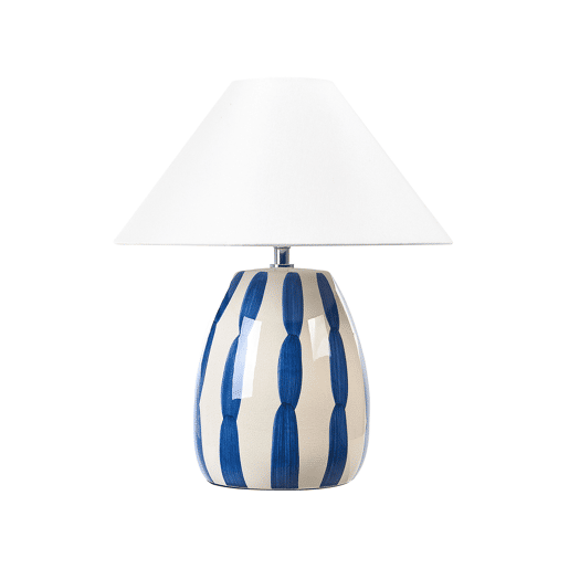 Candeeiro de mesa LUCHETTI CerĂ¢mica BrancoAzul Candeeiro de mesa LUCHETTI CerĂ¢mica BrancoAzul