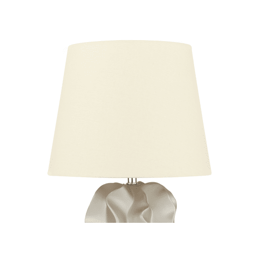 Candeeiro de mesa em cerâmica ALLIKA cremebranco dourado 46 cm