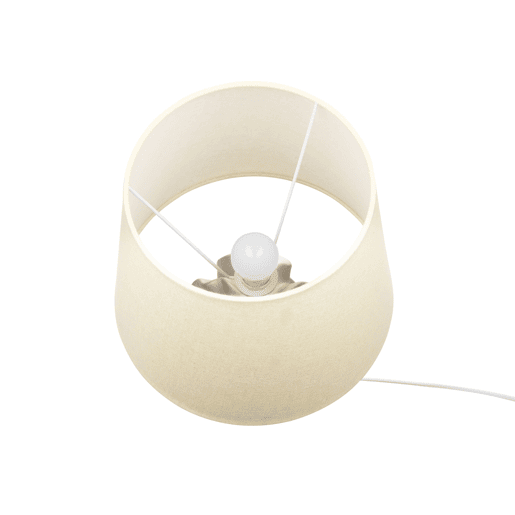 Candeeiro de mesa em cerâmica ALLIKA cremebranco dourado 46 cm