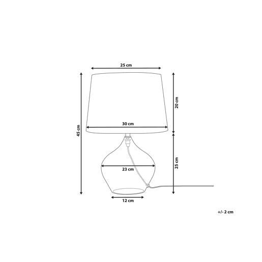 Candeeiro de mesa OSUM Vidro Preto