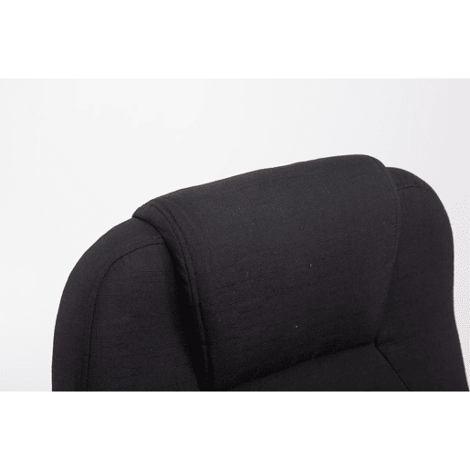 Cadeira de escritório XXL Apoll em tecido com assento ergonómico e apoios de braços 66x70x113cm Cor Preto