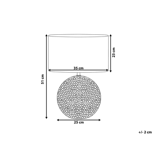 Candeeiro de mesa NASVA Cerâmica Dourado