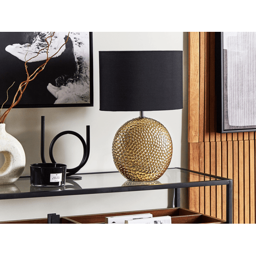 Candeeiro de mesa NASVA Cerâmica Dourado