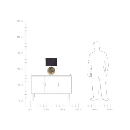 Candeeiro de mesa NASVA Cerâmica Dourado
