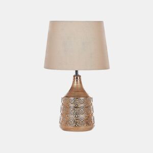 Candeeiro de mesa WARI Cerâmica Castanho dourado