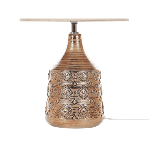 Candeeiro de mesa WARI Cerâmica Castanho dourado