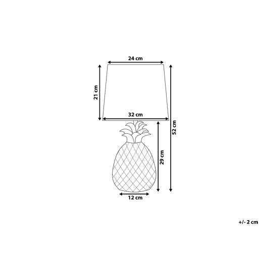 Candeeiro de mesa PINEAPPLE Cerâmica Dourado