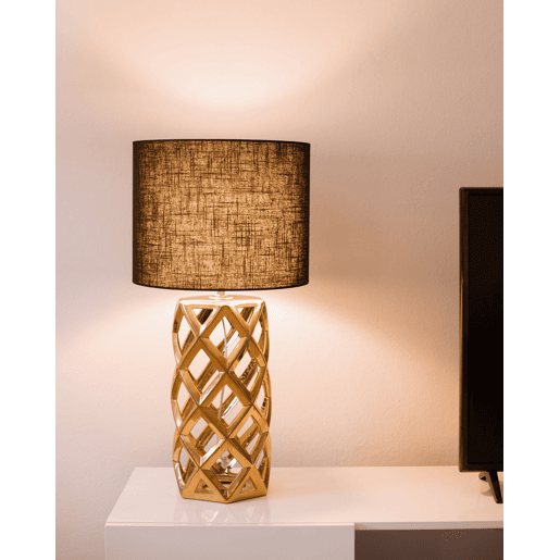 Candeeiro de mesa SELJA Cerâmica Dourado