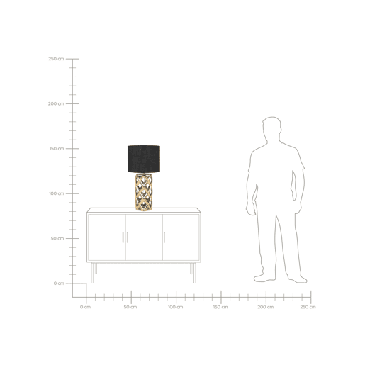 Candeeiro de mesa SELJA Cerâmica Dourado