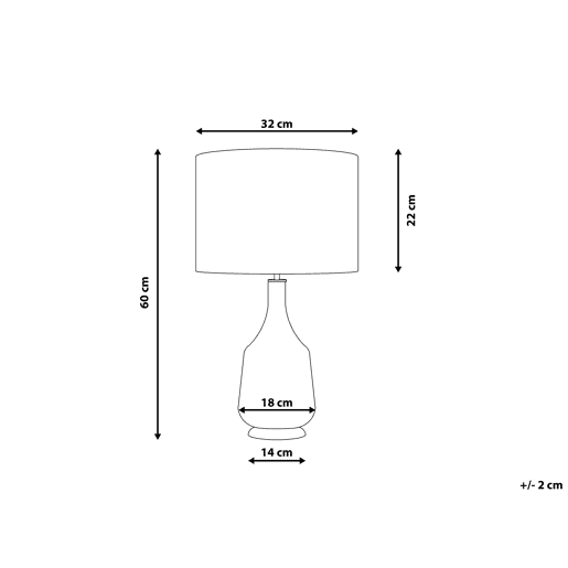 Beliani Candeeiro de mesa TRIVERSA Beliani Candeeiro de mesa TRIVERSA