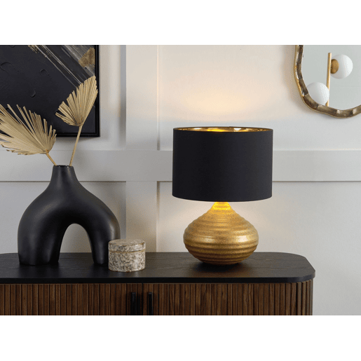 Candeeiro de mesa dourado 42 cm KUBAN