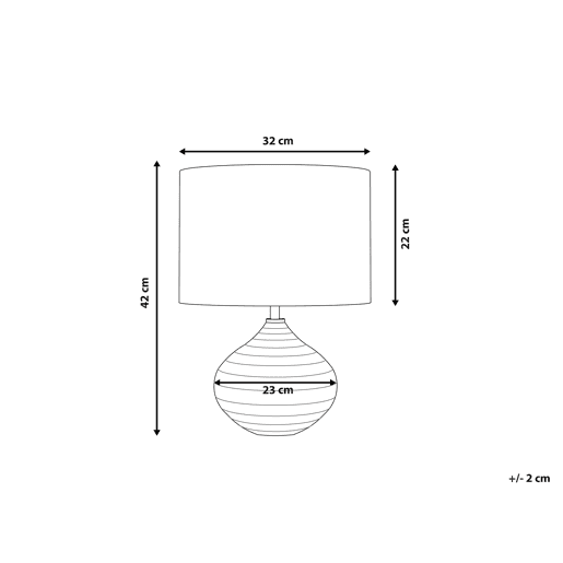 Candeeiro de mesa KUBAN Cerâmica Prateado