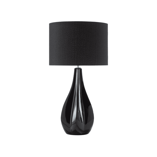 Candeeiro de mesa SANTEE Porcelana Preto