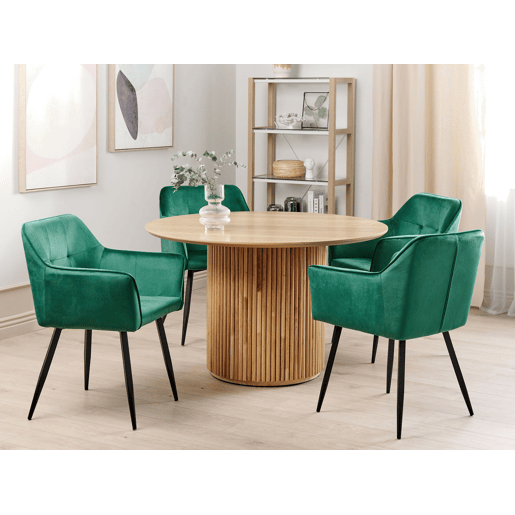 Conjunto de 2 cadeiras de jantar JASMIN Veludo Verde esmeralda