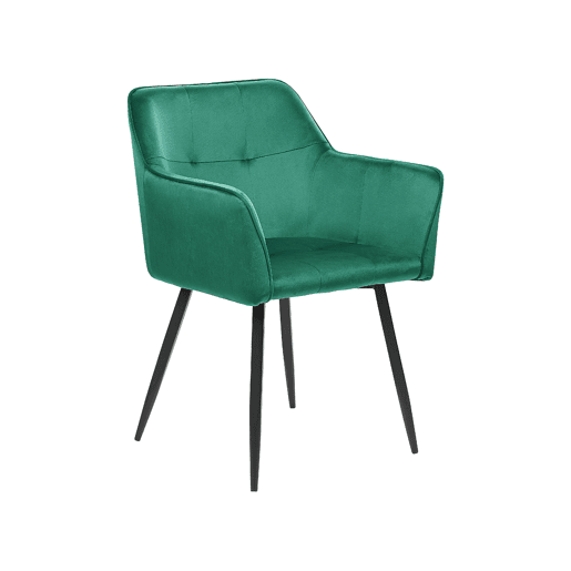 Conjunto de 2 cadeiras de jantar JASMIN Veludo Verde esmeralda
